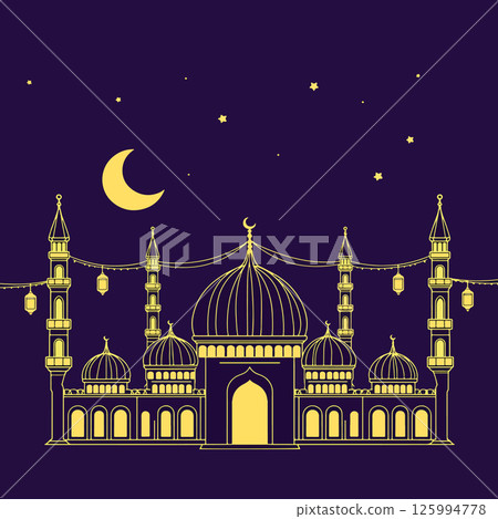 Ramadan Mosque Illustration Ramadan Mosque Illustration 125994778