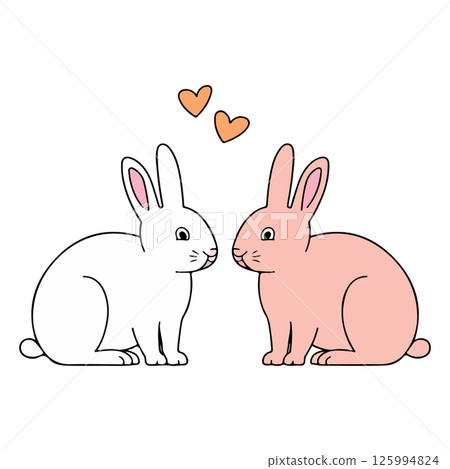 Two Rabbits in Love 125994824