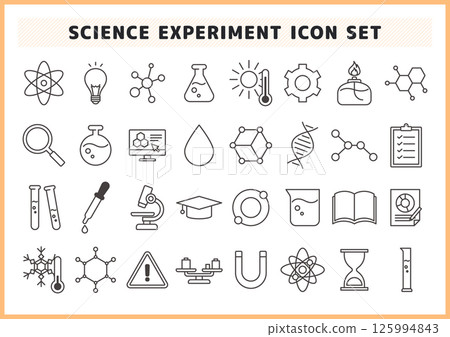 科學和科學實驗圖標集 125994843
