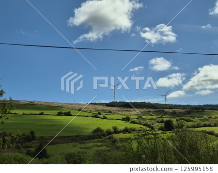Wind Farm Under Cloudy Sky Wind Farm Under Cloudy Sky 125995158