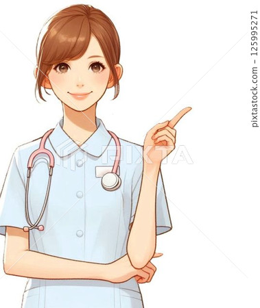 Nurse pointing 125995271