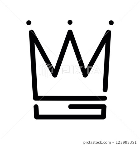 Graphic Icon Showing a Royal Crown with Sphere Details 125995351