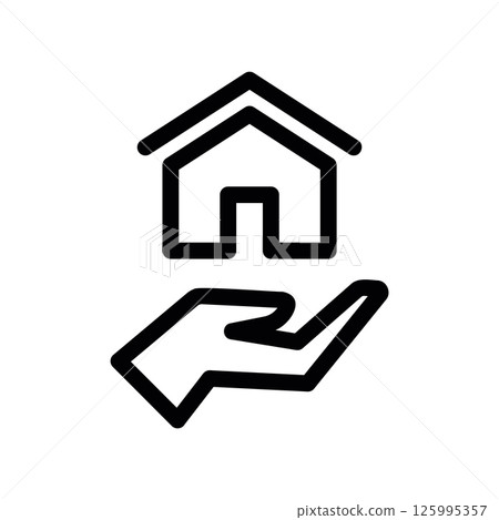 Graphic showing support for housing or property protection 125995357