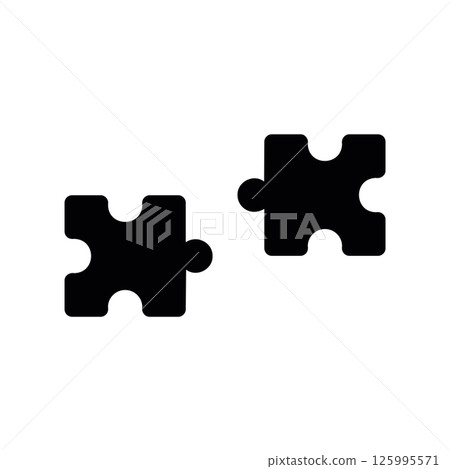 Two Interlocking Puzzle Pieces Symbolizing Connection and Compatibility Fit Two Interlocking Puzzle Pieces Symbolizing Connection and Compatibility Fit 125995571