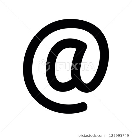 Standard Email Address Symbol Represented by the At Sign Standard Email Address Symbol Represented by the At Sign 125995749