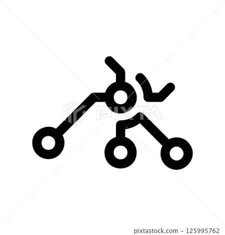 Abstract Neural Network Structure with Interconnected Nodes Icon 125995762
