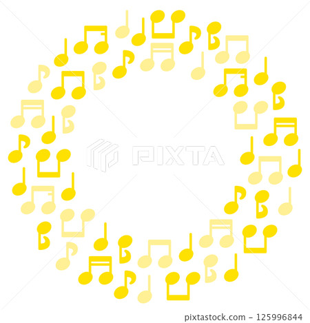 圓形音符框架，黃色版本 125996844