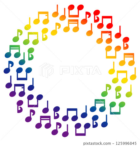 圓形音符框 七色版 125996845