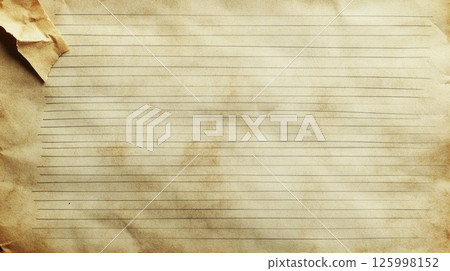 Vintage Lined Paper Texture:  A Nostalgic Background 125998152