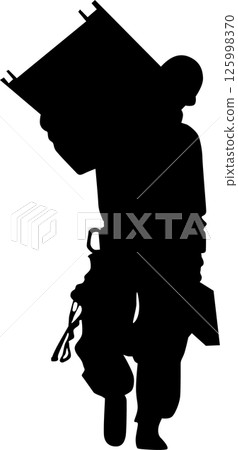 Construction worker silhouette Construction worker silhouette 125998370