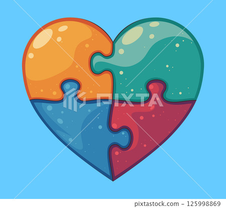 Heart puzzles autism awareness Heart puzzles autism awareness 125998869