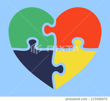 Heart puzzles autism awareness 125998870