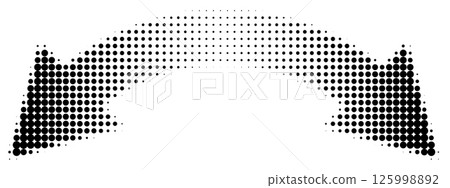 Round halftone double arrow Round halftone double arrow 125998892
