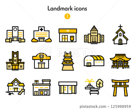 Simple Icon Collection Map 1 Simple Icon Collection Map 1 125998959