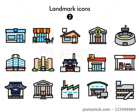 Simple Icon Collection Map 2 Simple Icon Collection Map 2 125998964