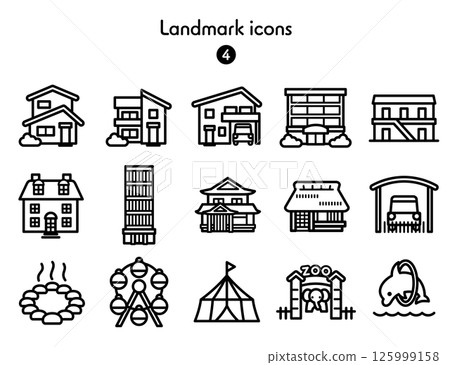 Simple Icon Collection Map 4 Simple Icon Collection Map 4 125999158