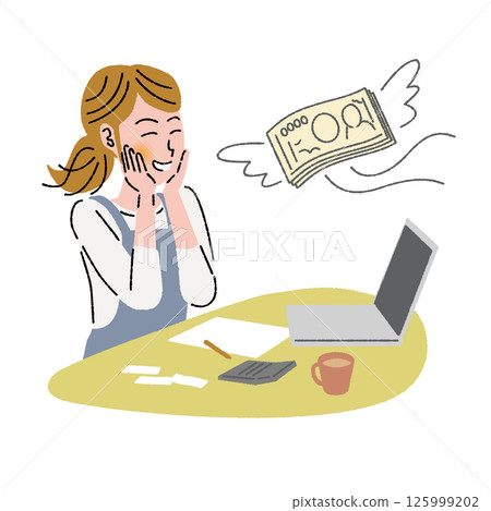 家庭主婦很高興獲得額外收入 家庭主婦很高興獲得額外收入 125999202