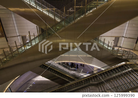 Abu Dhabi airport stairs 125999390