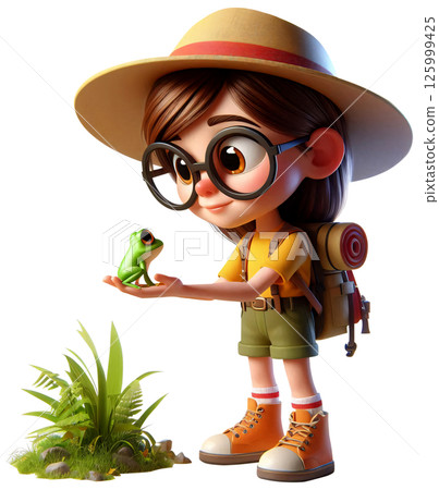 3D Girls Cartoon, Cute girl Cartoon, Cute teenage girl 125999425