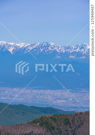 [山景] 初夏從志賀高原眺望善光寺平原 [長野縣] 125999487