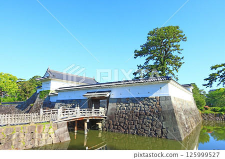 Scenery of the Odawara Castle copper gate, square-shaped inner partition gate, Odawara City, Kanagawa Prefecture 125999527