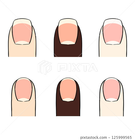 手寫指甲矢量套裝004 125999565