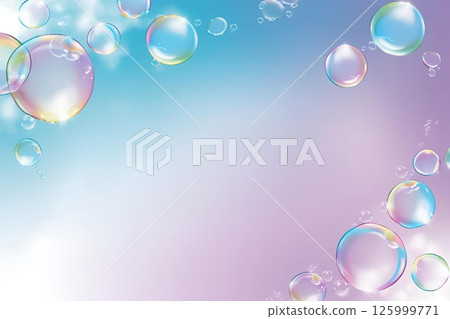 美麗的肥皂泡漸層背景 125999771