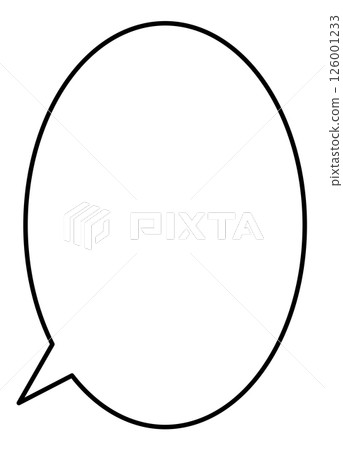一個簡單的垂直橢圓形對話泡泡 一個簡單的垂直橢圓形對話泡泡 126001233