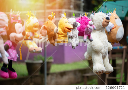 Hanging colorful soft toys 126001721