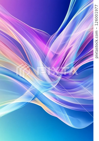 Abstract pastel color gradient background with flowing lines 126001977
