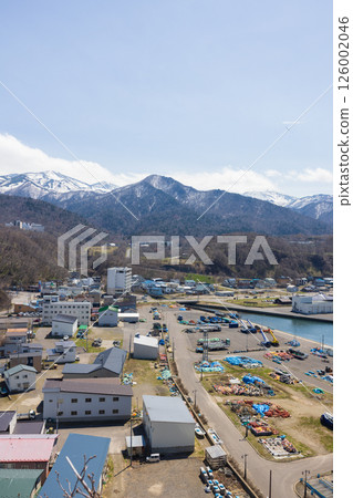 Scenery near Utoro fishing port on the Shiretoko Peninsula in Hokkaido 126002046