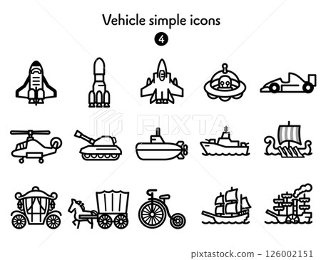 Simple Icon Collection Vehicles 4 126002151