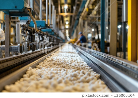 Modern industrial production line conveying technology in a manufacturing factory setting Modern industrial production line conveying technology in a manufacturing factory setting 126003104