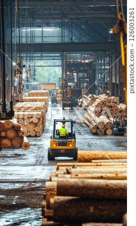 Industrial timber processing: inside a modern lumber mill for construction and manufacturing Industrial timber processing: inside a modern lumber mill for construction and manufacturing 126003261