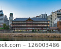 Traditional Kyoto townhouse-style architecture along the Kamo River Traditional Kyoto townhouse-style architecture along the Kamo River 126003486