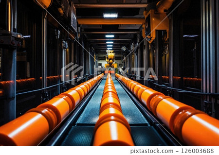 Industrial manufacturing line with robotic precision for modern engineering and automation 126003688