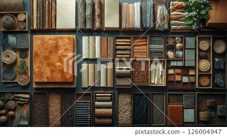 Rustic natural materials showcase: textures and colors for eco-friendly design concepts Rustic natural materials showcase: textures and colors for eco-friendly design concepts 126004947