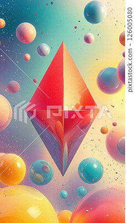 Futuristic gem and bubble universe with vivid hues: enchanting visual for design and creativity projects Futuristic gem and bubble universe with vivid hues: enchanting visual for design and creativity projects 126005080