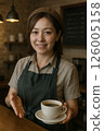 cafe clerk with coffee 126005158