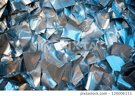 Metallic blue abstract texture for creative backgrounds or modern art projects 126006151