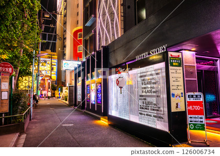 Love hotel area in Uguisudani, Tokyo Love hotel area in Uguisudani, Tokyo 126006734