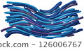 blue abstract plasticine wave background 126006767