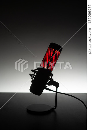 Stylish Red LED Microphone Presented in Attractive Silhouette and Elegant Design Stylish Red LED Microphone Presented in Attractive Silhouette and Elegant Design 126006985