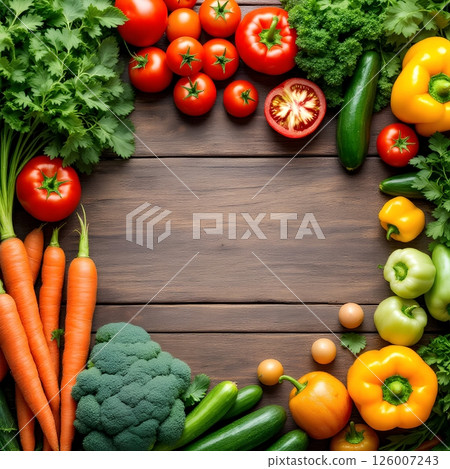 Assorted Fresh Vegetable Collection. Organic Food Photography Assorted Fresh Vegetable Collection. Organic Food Photography 126007243