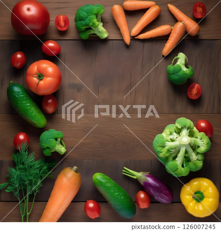 Assorted Fresh Vegetable Collection. Organic Food Photography 126007245