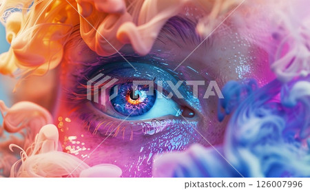 A human eye-shaped digital platform for creating engaging visuals 126007996
