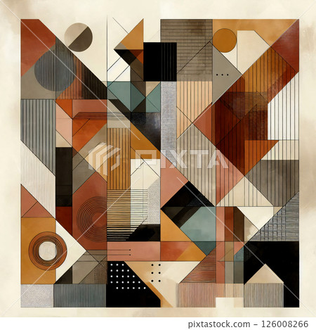 An abstract pattern resembling geometric Shapes 126008266