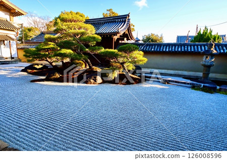 Kyoto Prefecture, Toji Temple Kanchiin, Nirvana Garden "Choja no Niwa" Karesansui Garden, Kujo-cho, Minami-ku, Kyoto City, February 2022 126008596