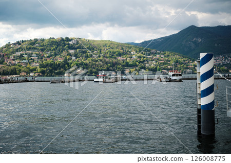 Pier on Lake Como in Italy 126008775