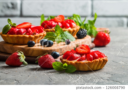 Fresh homemade berrie tarts 126008790